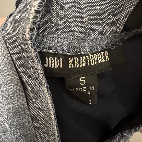 Jodi Kristopher chambray colour strapless dress. - Picture 3 of 3